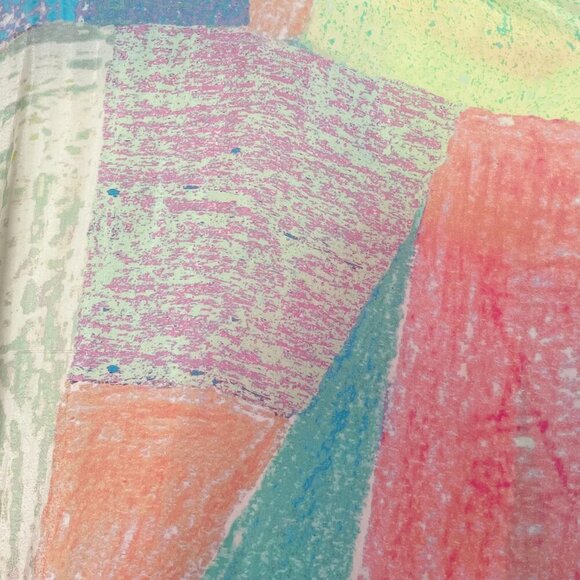 Anthropologie Lilka Annette Pastel Watercolor Patchwork Trapeze Maxi Midi Dress - Picture 9 of 10